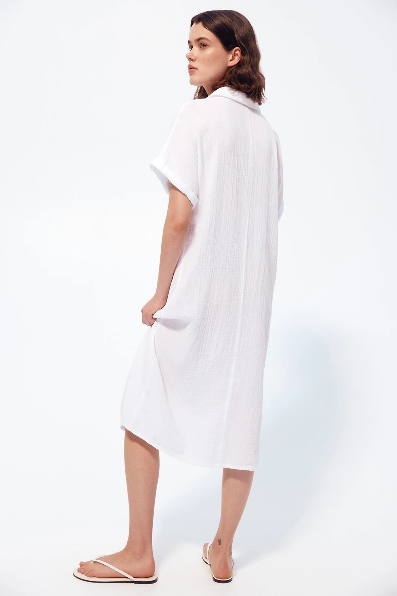 Robe chemise MAMA en mousseline