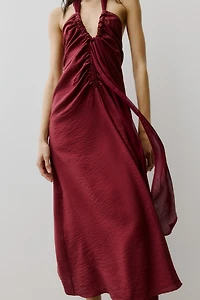 Satin Halterneck Dress