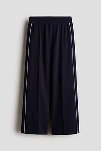 Wide-Leg Scuba Track Pants