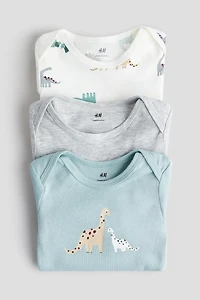 3-pack Printed Jersey Bodysuits