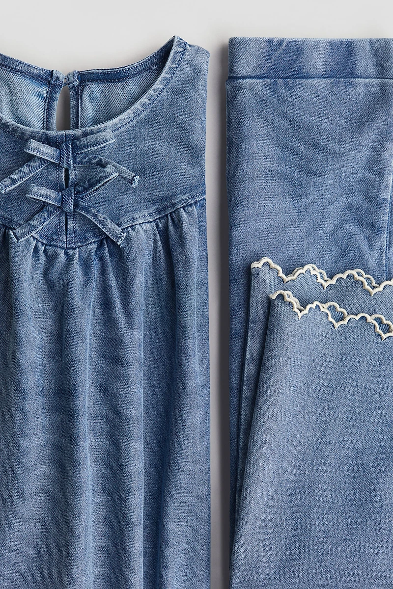 2-piece Denim-Look Jersey Set