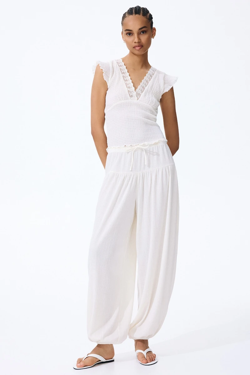 Pantalon ballon froissé