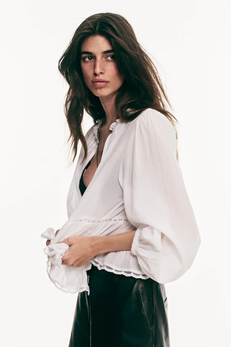 Pintucked blouse