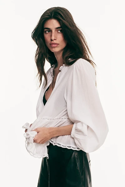 Pintucked blouse