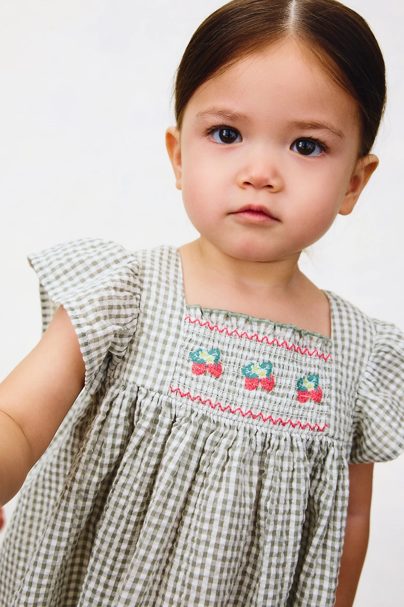 Empire-Waist Cotton Dress