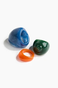3-Pack Chunky Rings