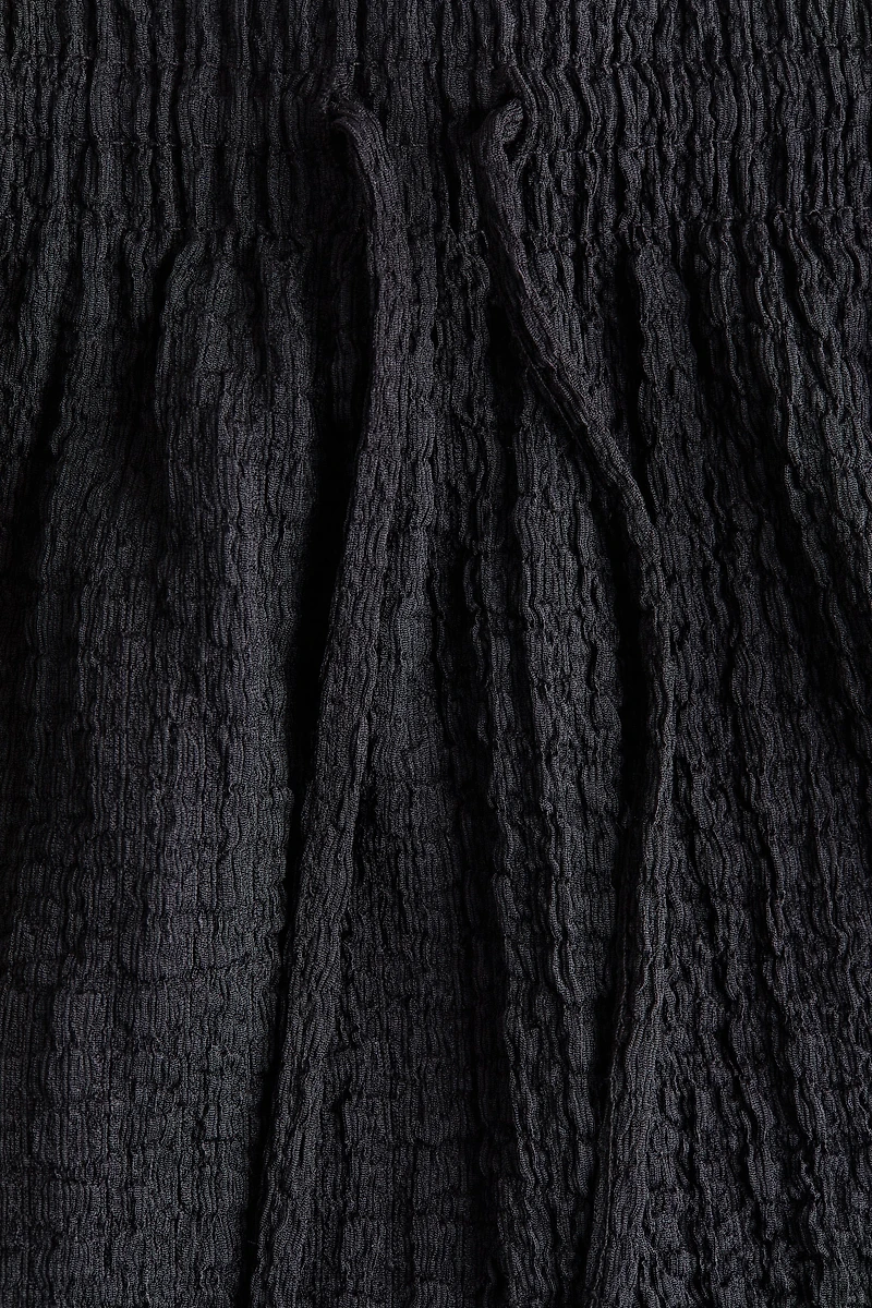 Textured Jersey Drawstring Shorts