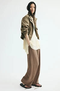Tie-Detail Balloon-Leg Pants