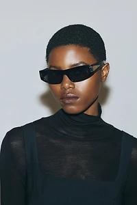 Gathered Square-Neck Dress