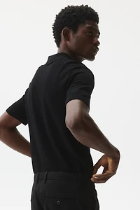 Slim-Fit Textured Polo Shirt