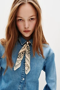 Chemise ample en denim