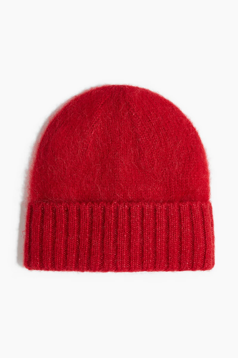 Fuzzy Wool-Blend Beanie