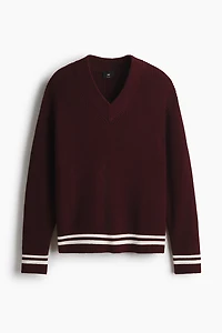 Boxy-Fit Rib-Knit Sweater