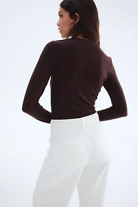 Long-sleeved Jersey Top