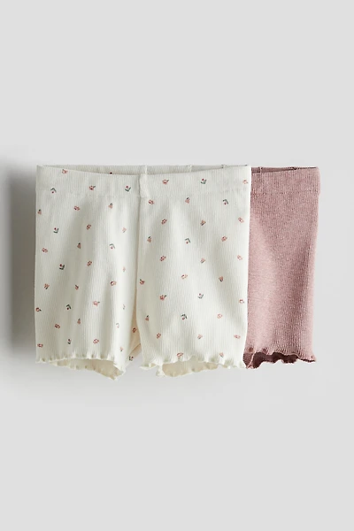 2-pack Ribbed Shorts