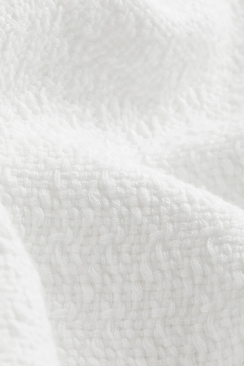 Textured Cotton-Blend Bed Throw