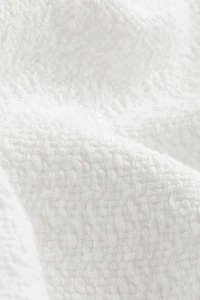 Textured Cotton-Blend Bed Throw