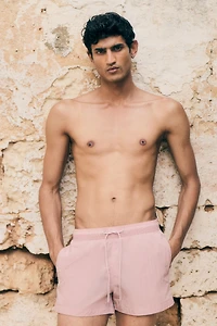 Crinkled Nylon Swim Shorts