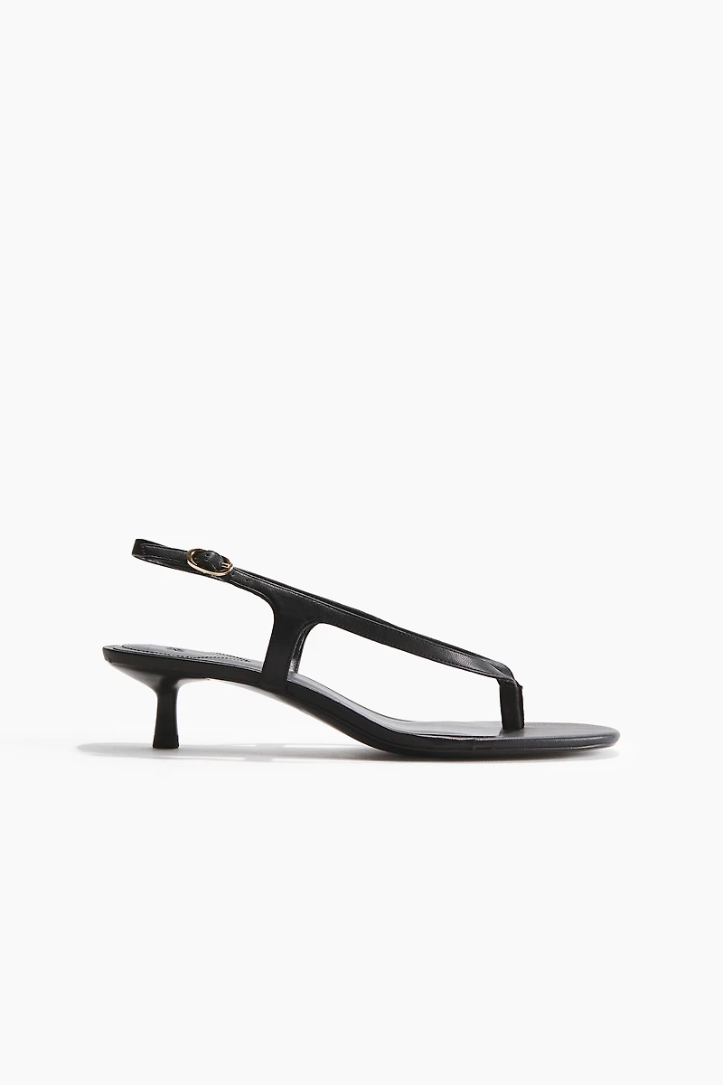 Kitten-Heeled Sandals