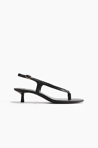 Kitten-Heeled Sandals