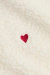 Printed Teddy Fleece Jacket