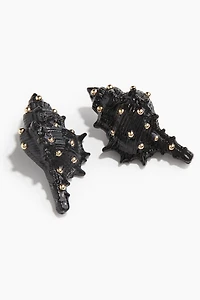 Seashell-Shaped Stud Earrings