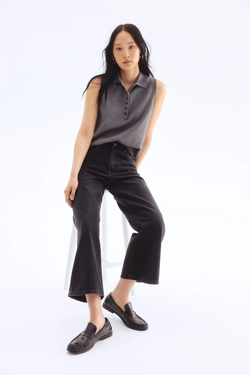 High Rise Wide-cut Jeans