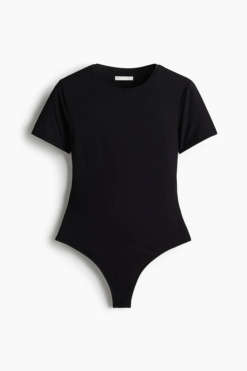 Short-Sleeved Microfiber Bodysuit