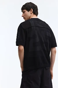 Relaxed-Fit Boxy Mesh T-Shirt