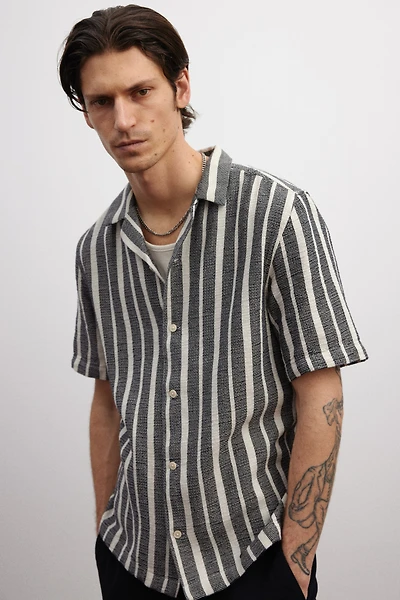 Regular-Fit Textured Resort Shirt