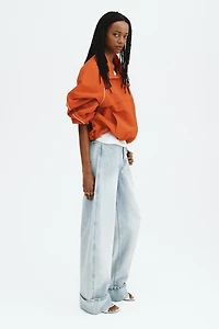 Barrel Leg Regular Waist Jeans