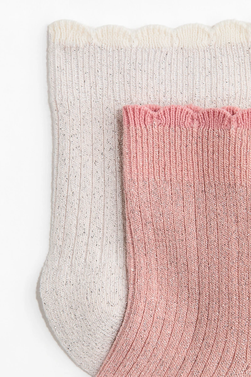 2-Pack Glittery Socks