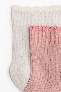 2-Pack Glittery Socks