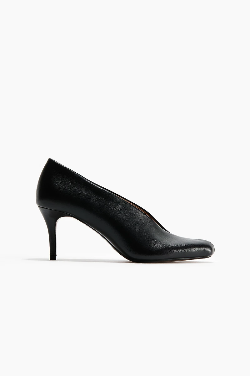 Cutout Leather Pumps