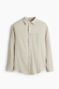 Regular-Fit Linen-Blend Shirt