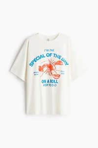 T-shirt grande taille avec motif imprimé