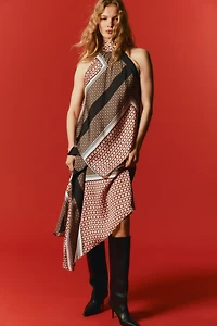 Asymmetric Satin Skirt