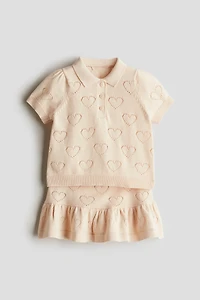 2-piece Pattern-Knit Set
