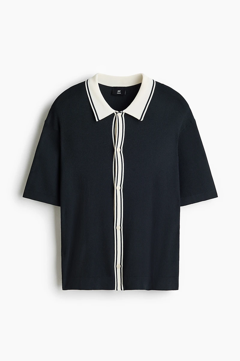 Regular-Fit Rib-Knit Shirt