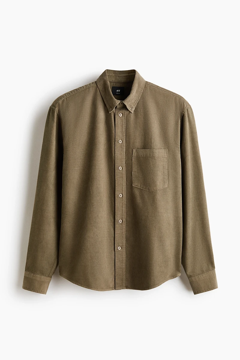 Regular-Fit Corduroy Shirt