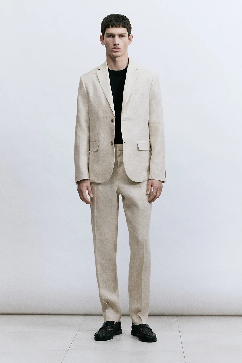 Slim-Fit Linen Jacket