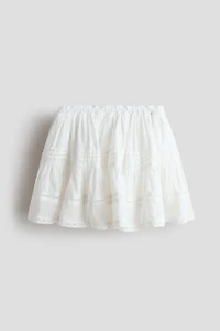 Jupe en coton à plis nervurés