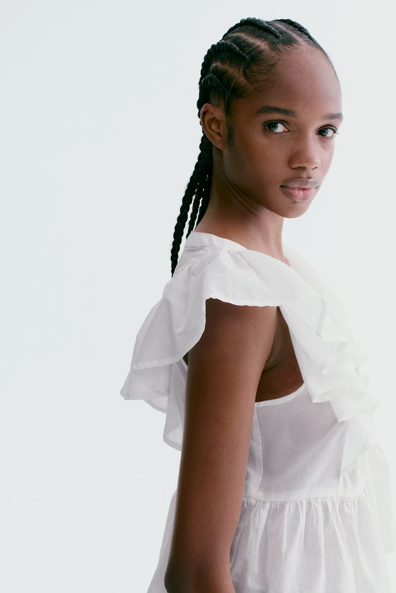 Haut volanté en coton