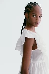 Haut volanté en coton