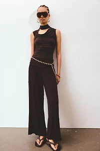 Top with Scarf Collar