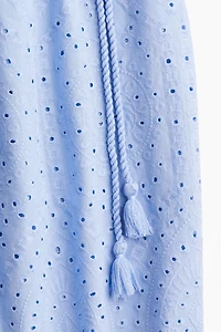 Eyelet Embroidered Shirt Dress