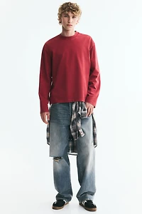 Boxy Relaxed-Fit Long-Sleeved T-Shirt