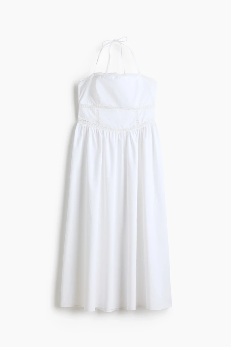 Robe en coton avec bretelles à nouer
