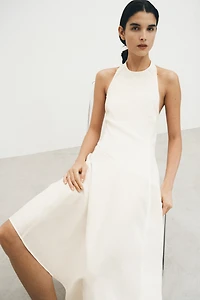 Asymmetric Halterneck Dress