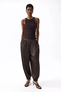 Ribbed Silk-Blend Tank Top